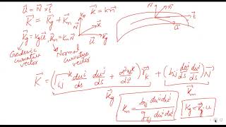 Lec42 Geodesic Curvature [upl. by Salem]