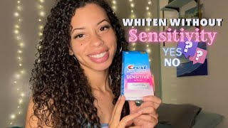 Trying Crest SENSITIVE Whitening Strips  10 Day Review [upl. by Gannie]