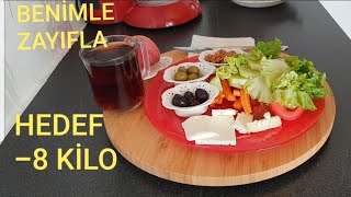 BENİMLE ZAYIFLAMAYA VARMISINIZ KARATAY DİYETİ 1GÜNÜM 🤗HEDEF 8 KILO [upl. by Samala]