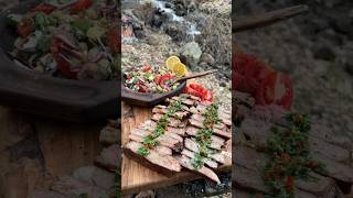 Steak and avocado salad in nature 🥩🥗 [upl. by Reta958]