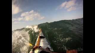 Short backsurf in a Sterlings Kayaks quotReflectionquot sea kayak [upl. by Aihsele465]