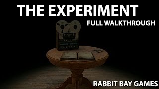 The Experiment  Full Walkthrough Rabbit Bay Games [upl. by Beaufert]