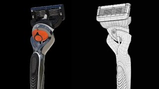 Gillette Fusion 5 Proglide Model with materials  Blender 28 [upl. by Frere]