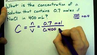 How to Calculate Concentration from Volume and Moles [upl. by Sapphera]