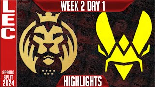 MDK vs VIT Highlights  LEC Spring 2024 W2D1  MAD Lions KOI vs Team Team Vitality [upl. by Kcirdderf]