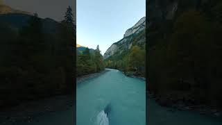 Flight Over Mountain River in the Swiss Alps ✈️🏞️ [upl. by Lohcin]