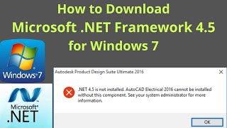 Updated How to Download Microsoft NET Framework 45 for Windows 7 [upl. by Holbrook]