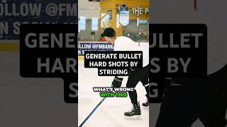 GENERATE BULLET HARD SHOTS BY STRIDING hockeycoach hockeydevelopment [upl. by Anicart]