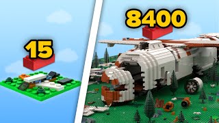 LEGO Сrashed Aircrafts in Different Scales  Comparison [upl. by Ilanos]