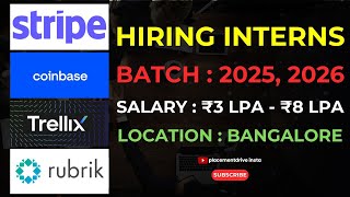 Top Software Engineering Internships for 2025 amp 2026  Stripe Coinbase Rubrik and Trellix [upl. by Gnolb194]