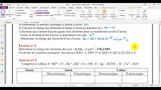 3AC  Les atomes et les ions  exercices [upl. by Matthews]