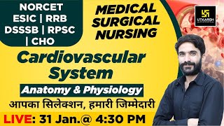 Cardiovascular SystemAnatomy amp physiology MSN NORCET  ESIC  RRB  DSSSB  RPSC  CHO Raju Sir [upl. by Eihtur]