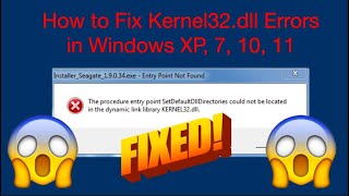 How to Fix Kernel32dll Errors in Windows XP 7 10 11 [upl. by Ais]