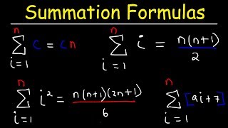 Summation Formulas and Sigma Notation  Calculus [upl. by Eadmund51]