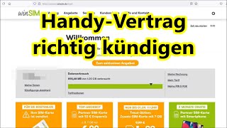 Handyvertrag kündigen winSIM Vertrag kündigen in 1 Minute online  So gehts ganz schnell [upl. by Nlycaj948]