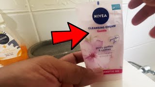 Nivea Visage Daily Essentials Gentle Cleansing Cream Wash for Dry amp Sensitive Skin 150ml Review [upl. by Horbal]