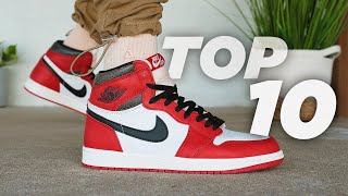 Top 10 AIR JORDAN 1 Sneakers of 2022 [upl. by Annawak]