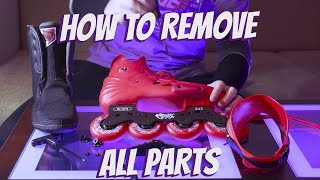 HOW TO REMOVE ALL PARTS ON YOUR INLINE SKATES [upl. by Flessel]