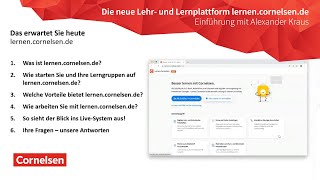 Lernplattform lernencornelsende  Einführung [upl. by Ettolrahs468]