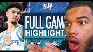 LAMELO AT THE LAST SECOND HORNETS VS 76ERS FULL GAME HIGHLIGHTS REACTION [upl. by Orazal322]