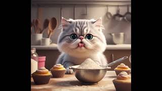 Cute and funny Persian cat loves to raise poultry [upl. by Arraeit609]