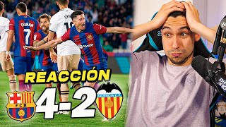 REACCIONANDO al Barcelona vs Valencia 42 MUCHA POLÉMICA [upl. by Annehcu]