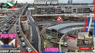 Ložionica staklena fasada nove ulice i semafori u Beogradu na Vodi dron video beograd [upl. by Schargel419]