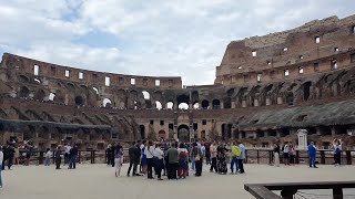 Walking into the Colosseum and onto the Arena  Rome 25 October 2024 [upl. by Rehpotirhc]