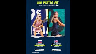 Tennis Classroom Le Petits As 2021 Hannah Klugman vs Ksenia Efremova LTA vs Mouratoglou Academy [upl. by Fionna47]