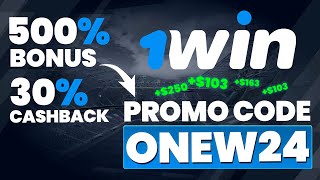 1WIN PROMO CODE  ONEW24  GET BONUS 500 AND 30 CASHBACK [upl. by Ellehsyt]