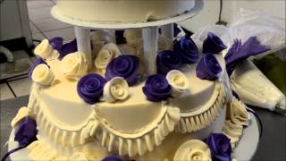 How to Design a Two Tier Wedding Cake with open Pillars [upl. by Sherrill569]