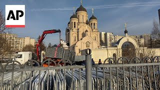 Increased security ahead of Alexei Navalny’s funeral [upl. by Rica547]