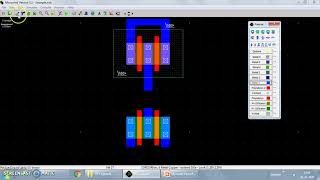 Layout design of Two input NAND logic using Microwind [upl. by Fergus878]