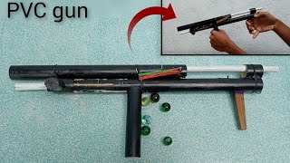 How To Make A PVC Gun Homemade Powerful Gun With PVC Pipe Easy [upl. by Olgnaed]