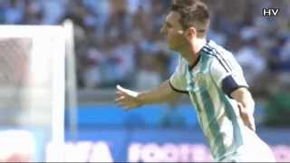 Lionel Messi  Amazing Curve Goal vs Iran  WORLD CUP 2014 [upl. by Treiber]