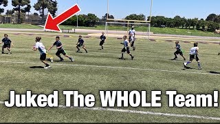 HE JUKED THE WHOLE TEAM  YOUTH FLAG FOOTBALL GAME NFL PLAY 60 [upl. by Earlene]