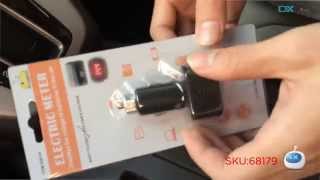 DealextremeLED Display Cigarette Lighter Electric Voltage Meter for Auto Battery [upl. by Yltneb494]