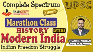 Marathon Class  HistoryModern India  Indian Freedom Strugglespectrum for UPSC EPFO  Part 1 [upl. by Sedberry]