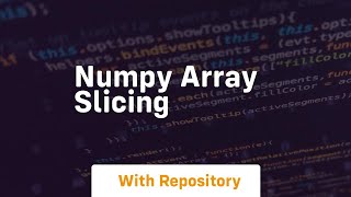 numpy array slicing [upl. by Yrem]