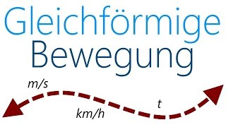 Gleichförmige Bewegung  einfach erklärt  Physik  Lerntippsammlungde [upl. by Shepard464]