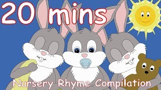 Sleeping Bunnies Hop Little Bunnies And Lots More Nursery Rhymes 20 minutes [upl. by Denni]