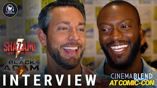 Shazam 2 amp Black Adam Cast Interviews with Zachary Levi Aldis Hodge amp More [upl. by Alvar312]