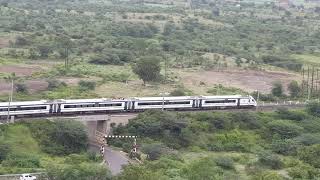 Pune  Kolhapur Vande Bharat Express Trial Run Near Shindawane Railway Station [upl. by Rett]