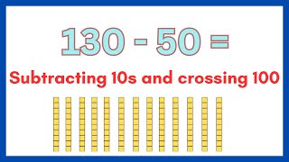 Subtracting 10s and crossing 100  subtraction skills for primary learners [upl. by Eintruok]