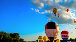 Gatineau Hot Air Balloon Festival  Montgolfieres de Gatineau 2012  Time Lapse [upl. by Eednac587]