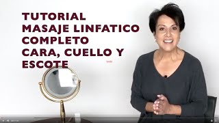 MASAJE LINFATICO COMPLETO cara cuello y escote [upl. by Jolene]