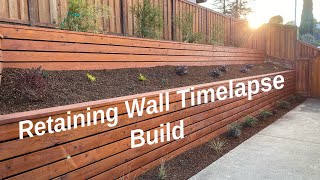 How to Build a Retaining Wall in 10 Days A Timelapse Guide [upl. by Flanna]