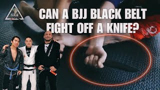 Knife attacker vs BJJ Black Belt [upl. by Elleirol230]