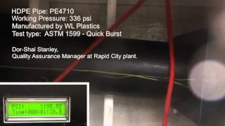 Quick Burst Test  HDPE Pipe [upl. by Nonnad207]