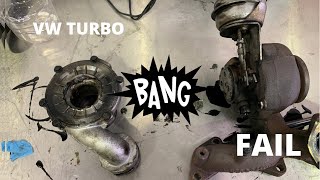 TURBO FAILURE  WHAT HAPPENS WHEN YOUR TURBO EXPLODES  MODIFIED VW TOURAN [upl. by Bouchard447]